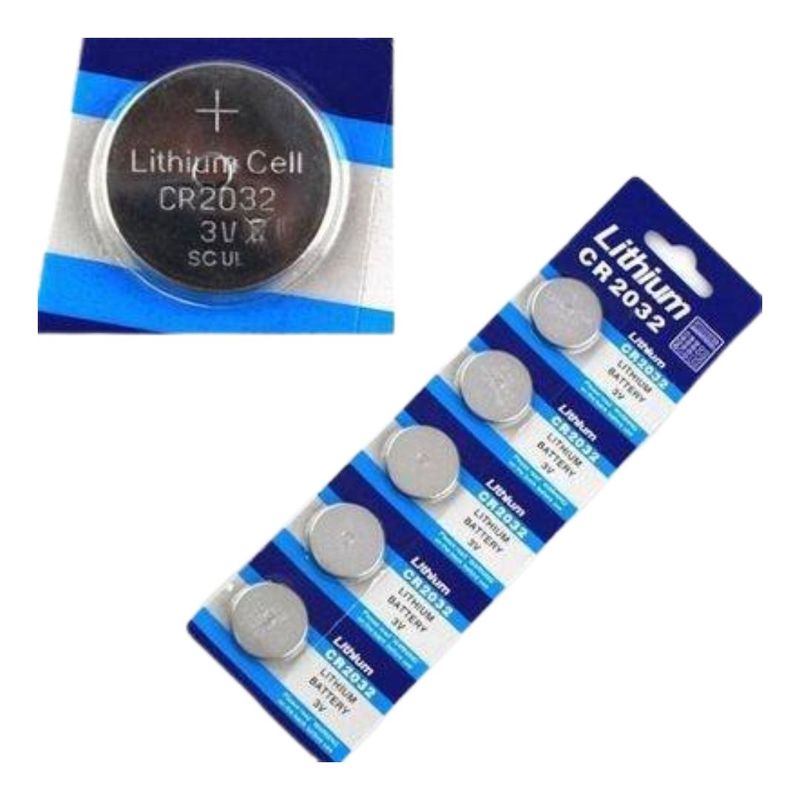 GENERICO - Pilas Lithium CR2032 x 5 Unid Litio 3V Calculadora Reloj