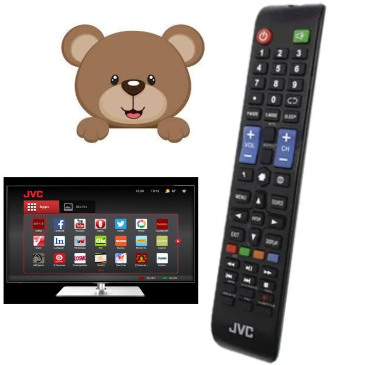UNIVERSAL - Control Remoto JVC para Smart Tv Led