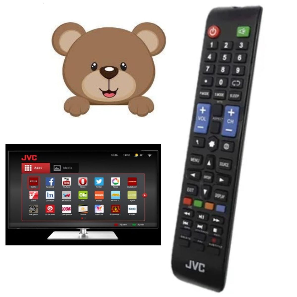 UNIVERSAL - Control Remoto JVC para Smart Tv Led