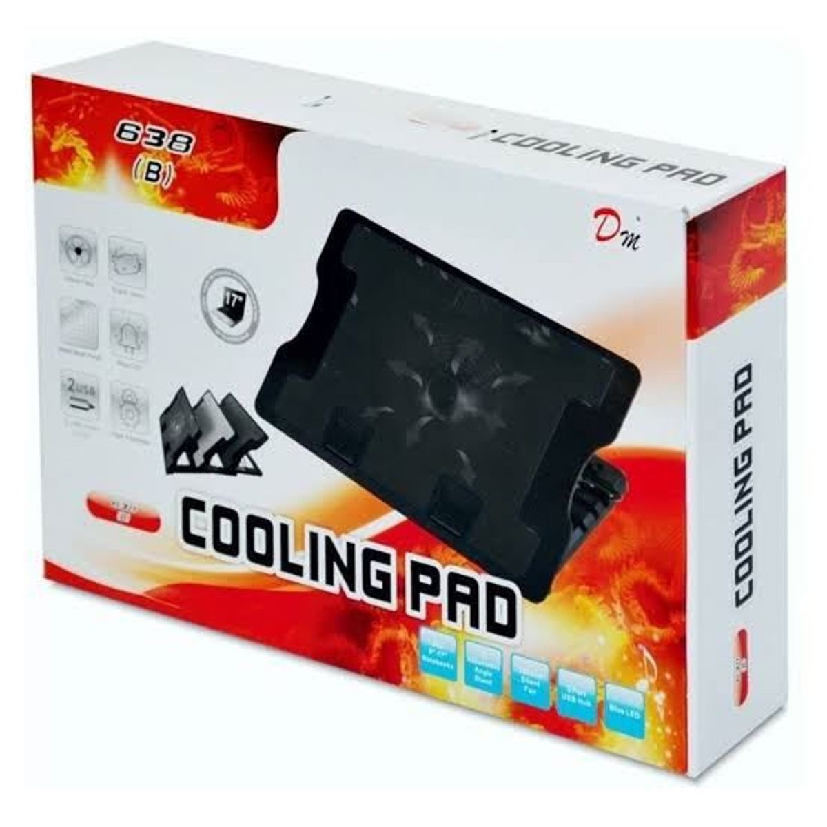 ITELSISTEM - Cooler Para Laptop 1 Ventilador Usb hasta 17" Itelsistem 5 Niveles