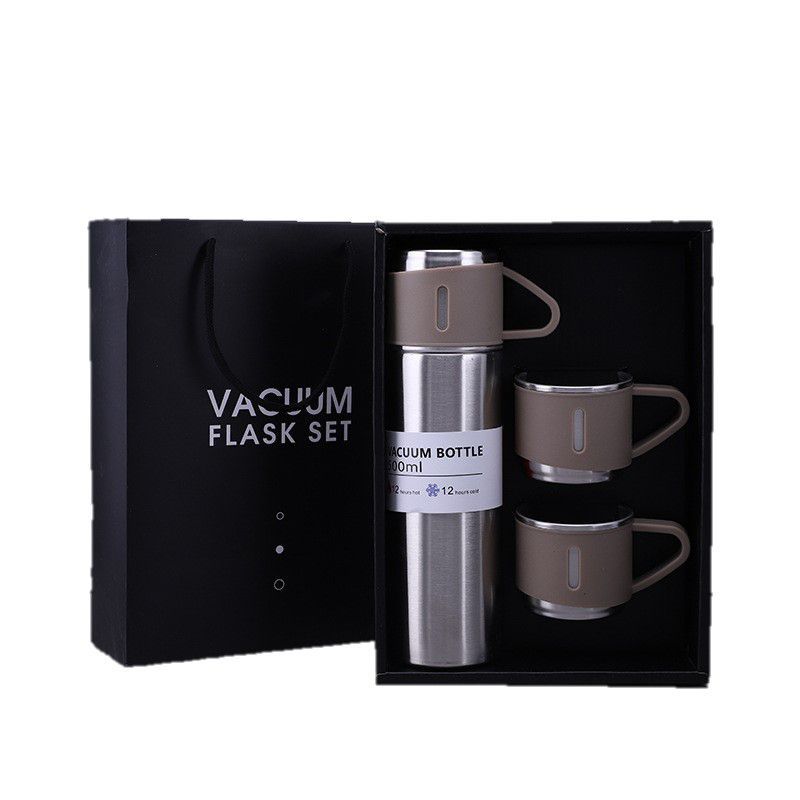 GENERICO - Set de 4 Pz Termo de Acero Inoxidable 500 ml Taza - Aluminio