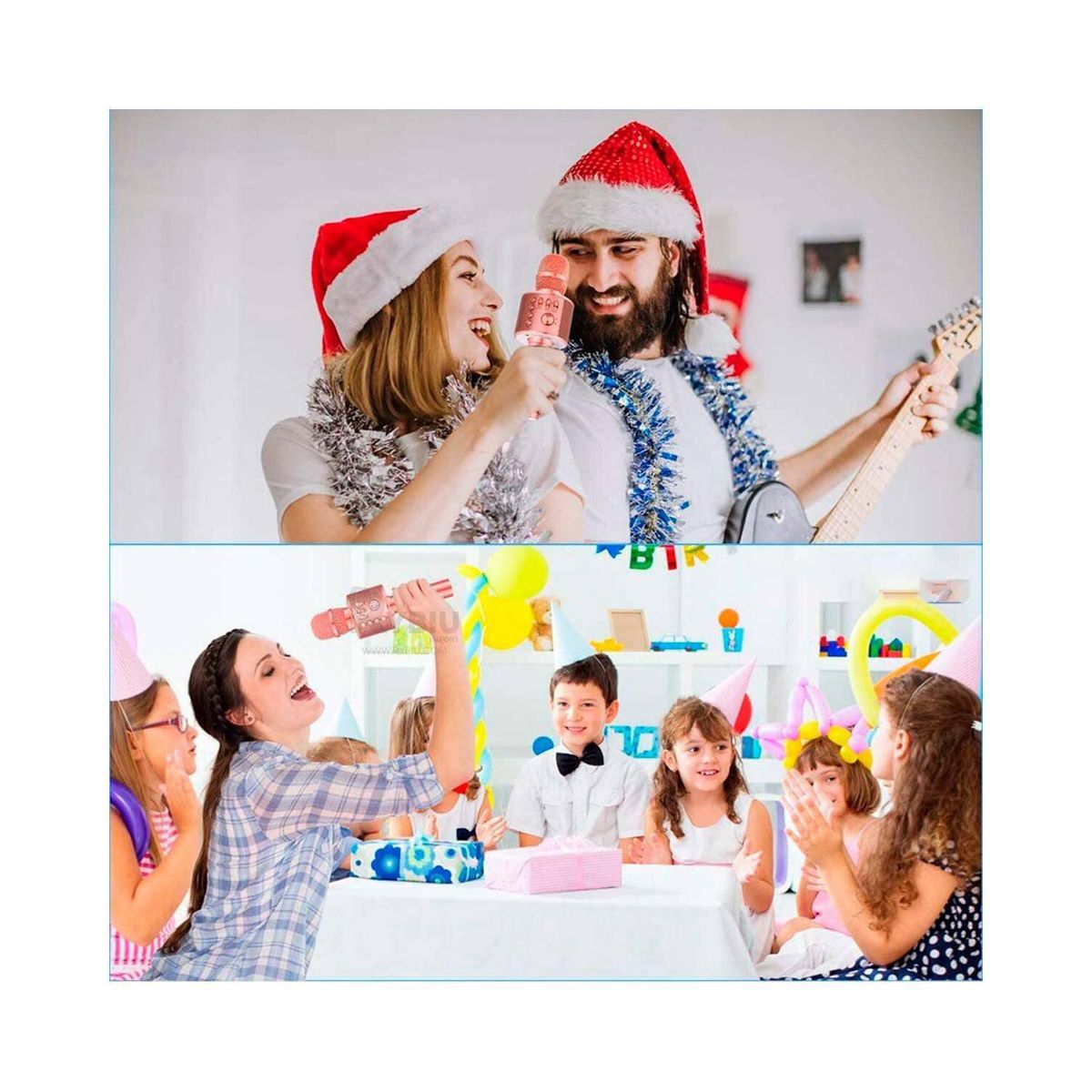 GENERICO - Microfono Bluetooh Karaoke Inalambrico Parlante Itelsistem GUINDA