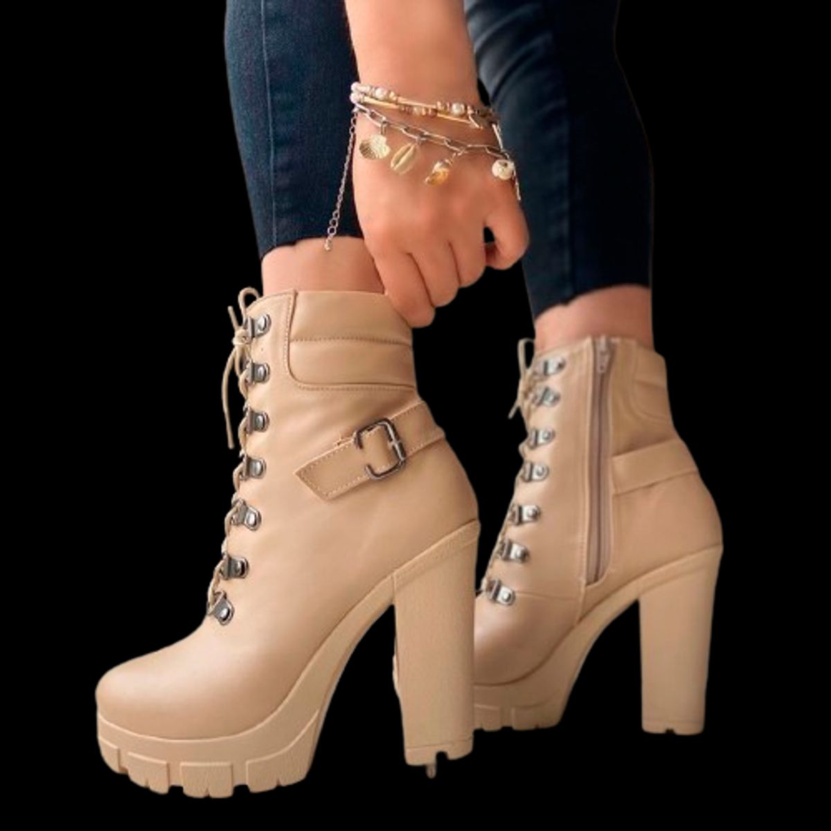 GENERICO - Bota Mujer Yomar L2086-70 Tiffany Facundo Beige