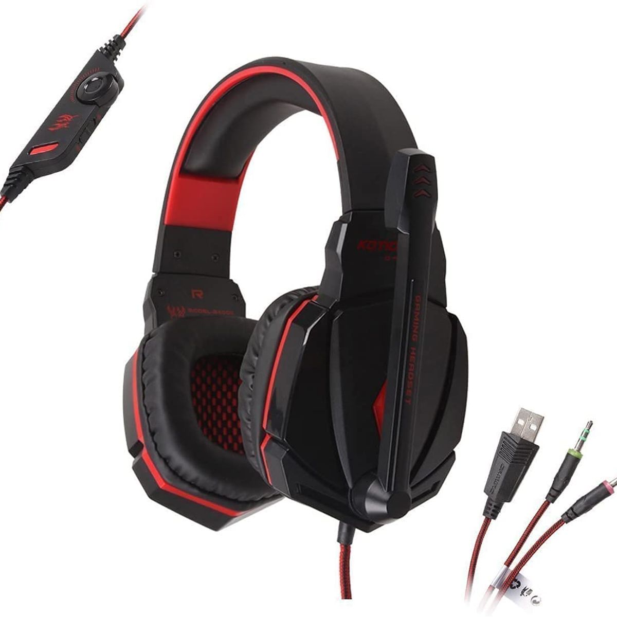 KOTION EACH - Audifono Microfono Pro Gamer G4000 Red Gaming Kotion Each Laptop Pc