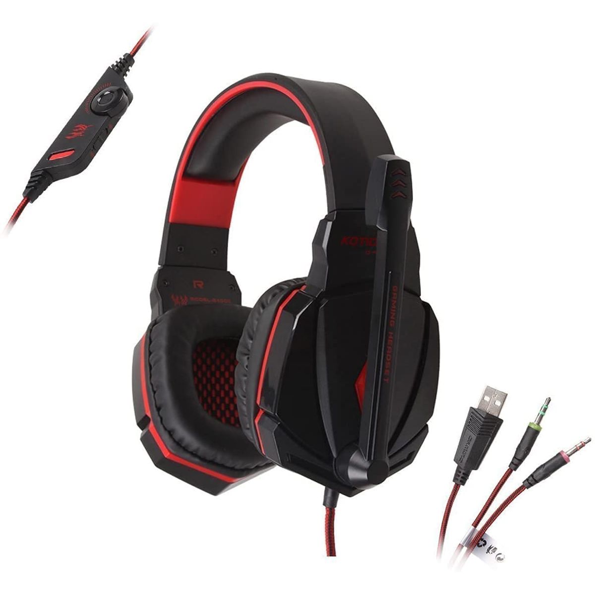 KOTION EACH - Audifono Microfono Pro Gamer G4000 Red Gaming Kotion Each Laptop Pc