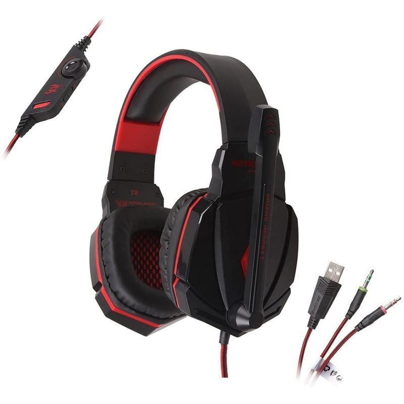 KOTION EACH - Audifono Microfono Pro Gamer G4000 Red Gaming Kotion Each Laptop Pc
