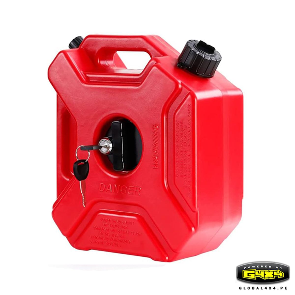 POWERED BY G4X4 GLOBAL 4 X 4 PE - GALONERA DE PLÁSTICO PARA COMBUSTIBLE 5 LITROS ROJA