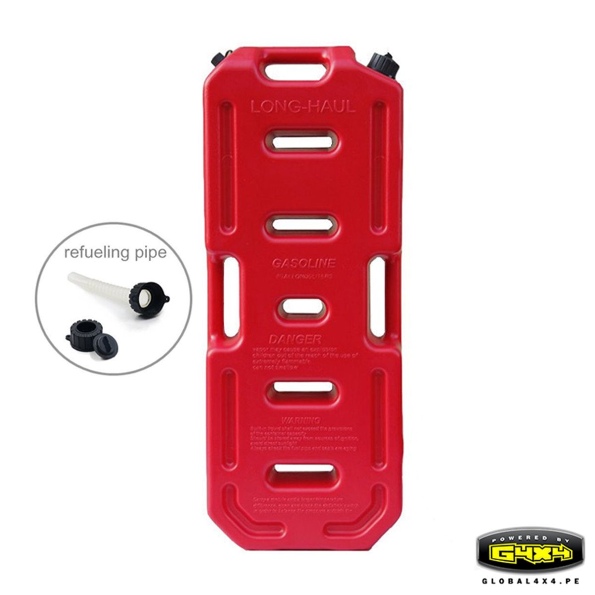 POWERED BY G4X4 GLOBAL 4 X 4 PE - GALONERA DE PLÁSTICO PARA COMBUSTIBLE DE 20 LITROS ROJA