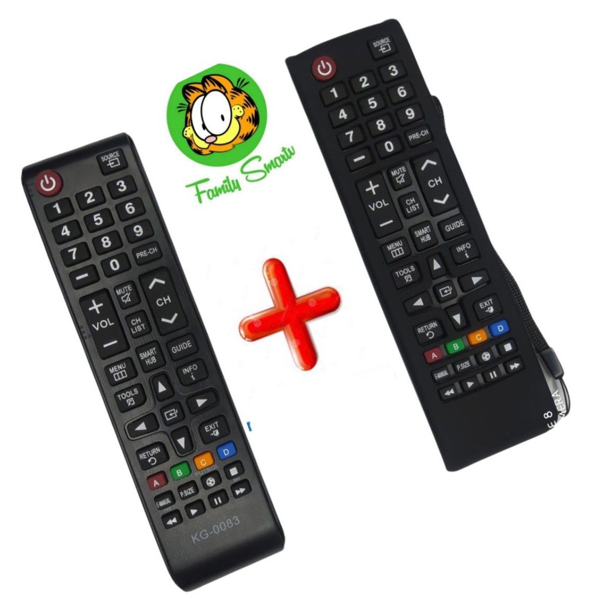 UNIVERSAL - Control Remoto Para Samsung Smart Botón Modo Futbol  funda Negro