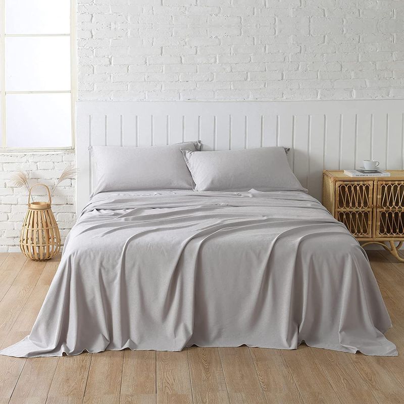 HOME BRANDS - Juego de Sabanas de Bambú Color gris claro - King