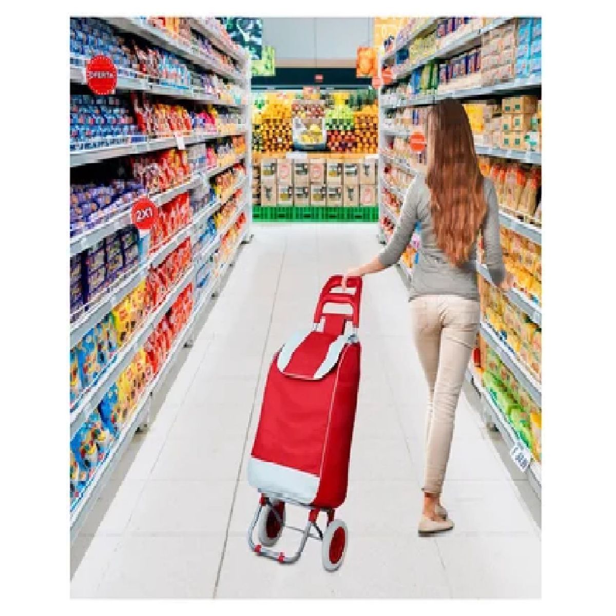 GENERICO - Coche de Compras Carrito Plegable Para Supermercado