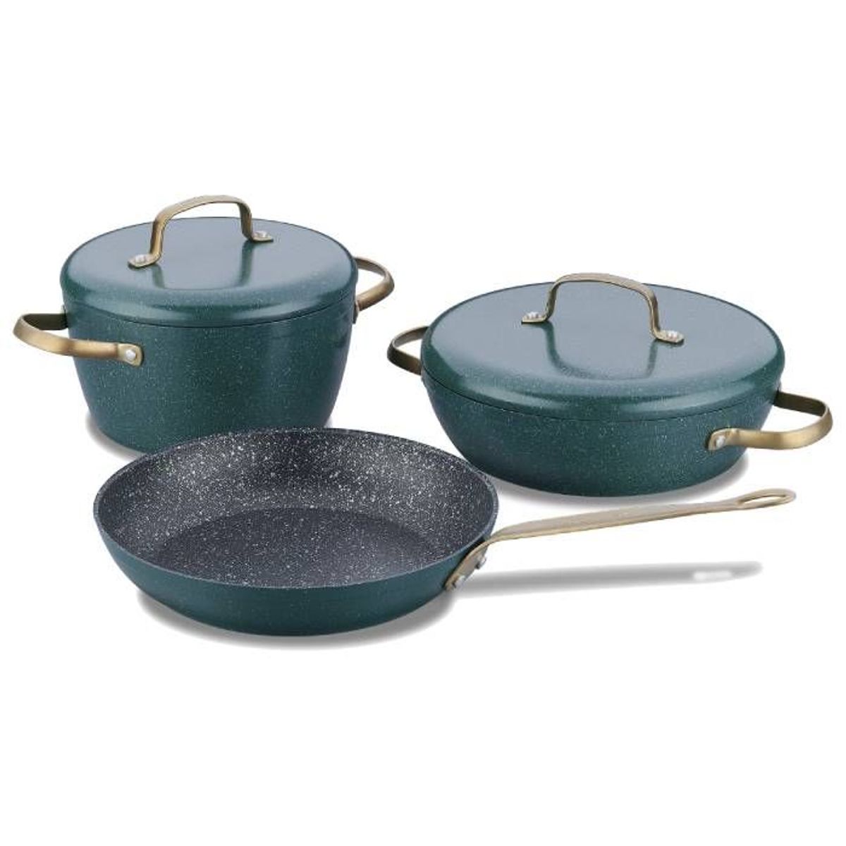 KORKMAZ - Juego de ollas 5 Piezas Green Vintage Korkmaz