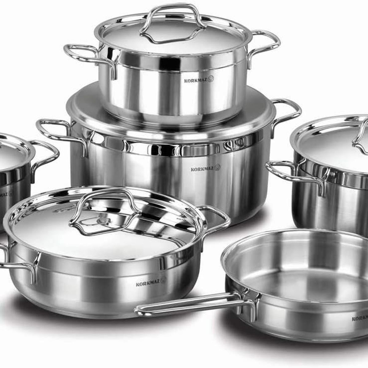 KORKMAZ - Juego de ollas Alfa XL 11 piezas Korkmaz