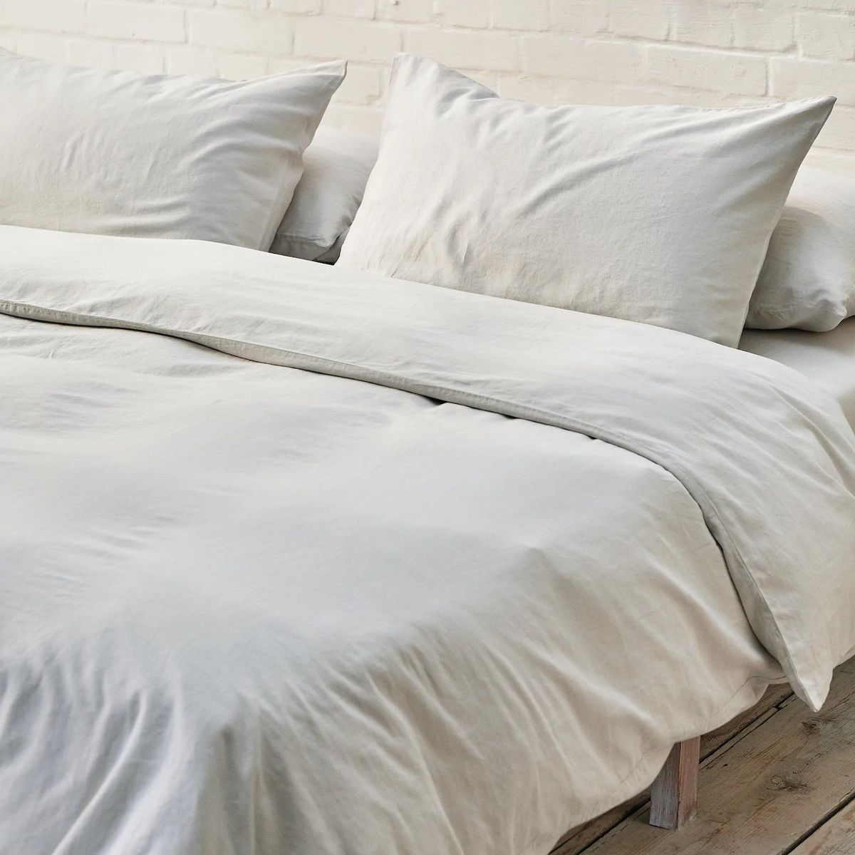 HOME BRANDS - Funda plumón de 1800 Hilos Color Gris claro- King