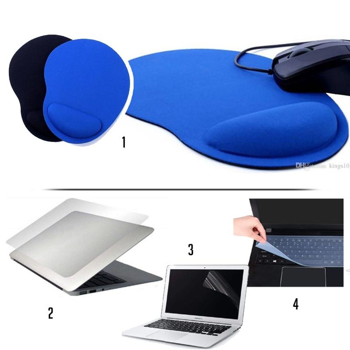 OEM - Funda Maletin + Skin 3 en 1 Laptop + Pad Almohadilla + Hub usb 3.0