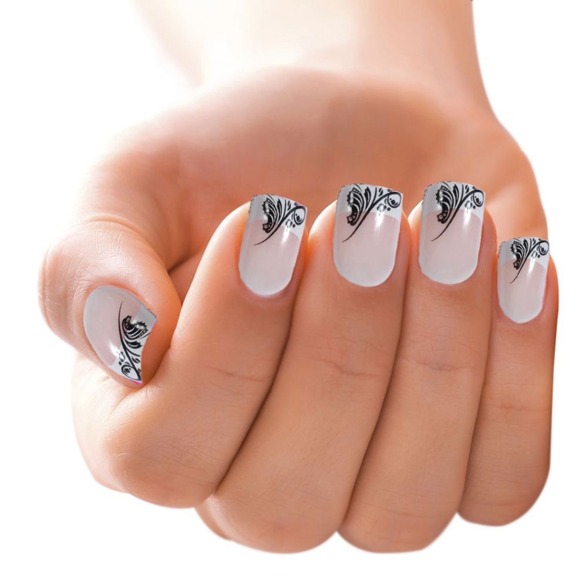 PRETTY WOMAN - Pretty Woman Uñas Plasticas Acrilicas Set Francesa C Diseño