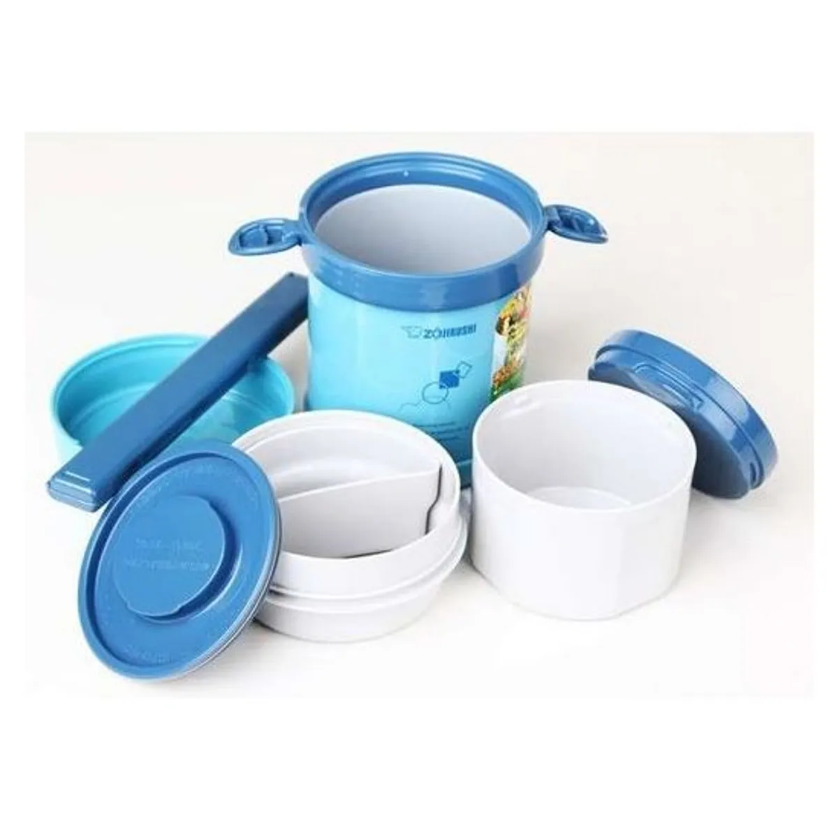 ZOJIRUSHI - Termo lonchera 2 división 700ml c/maleta celeste sl-mee07ab zojirushi