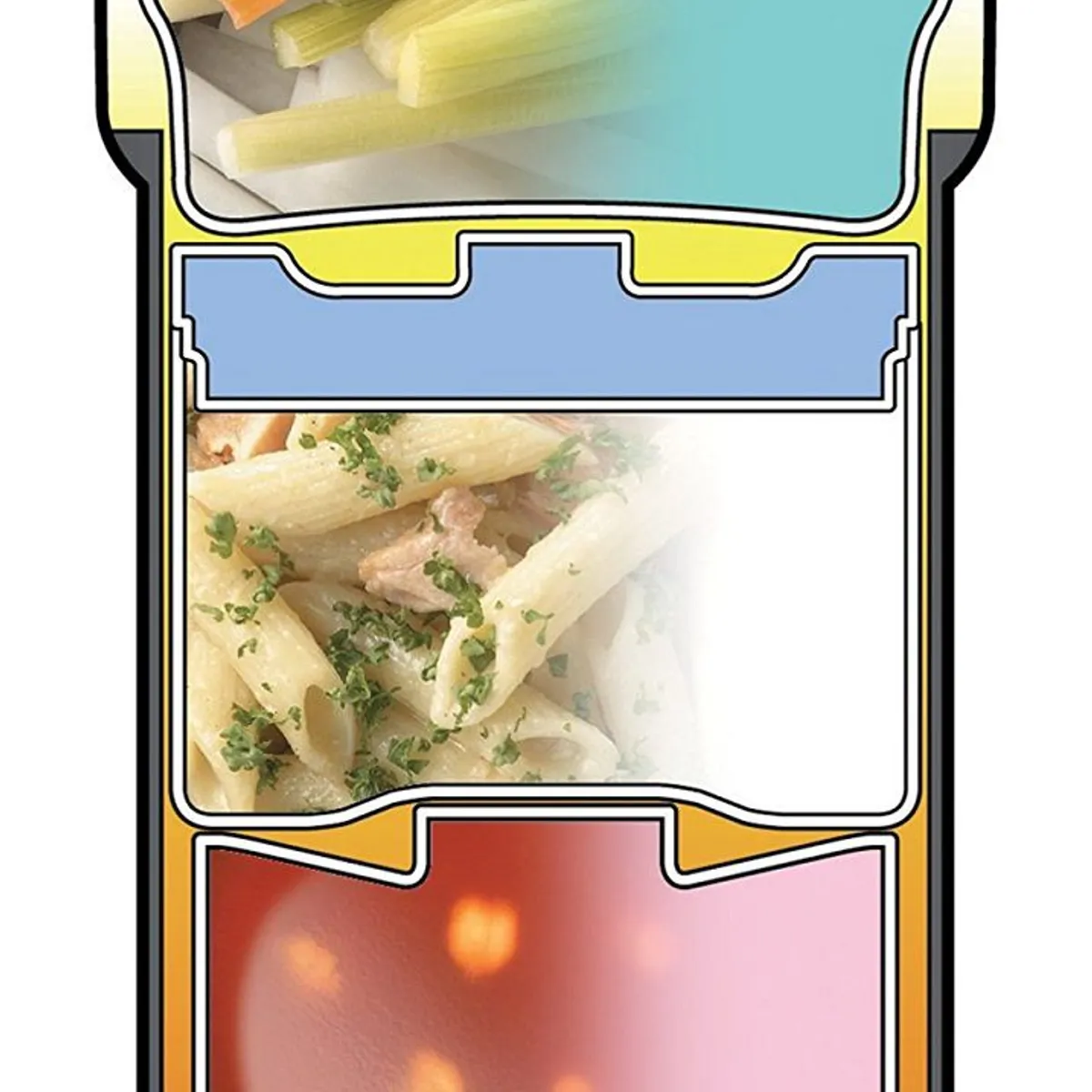 ZOJIRUSHI - Termo lonchera 3 divisiones 850ml con maleta plata sl-nce09 zojirushi