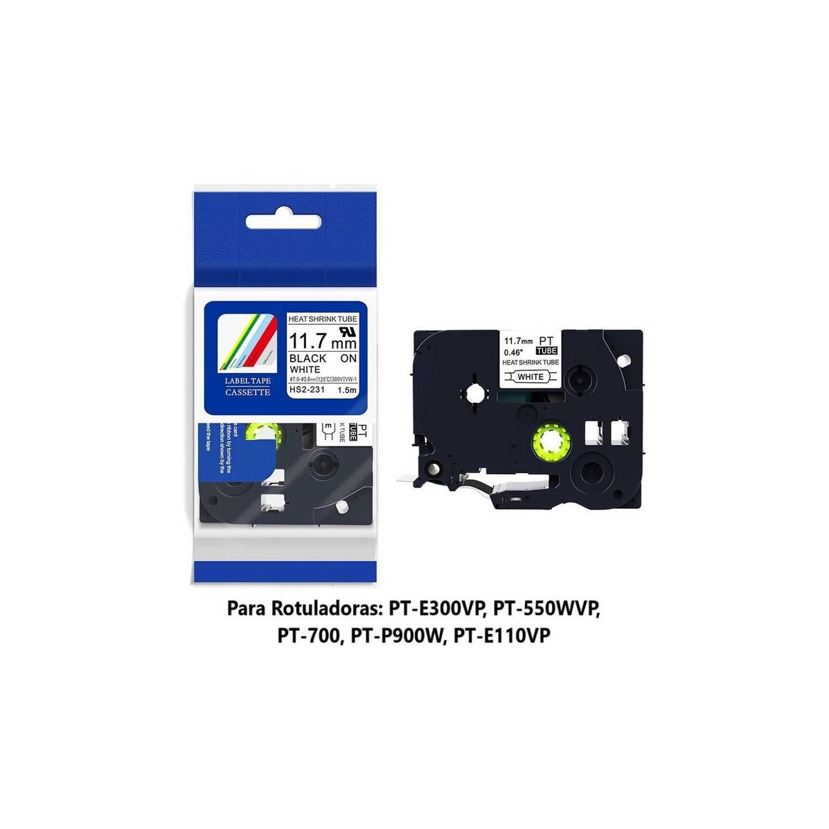 GENERICO - HS2-231 Cinta Compatible Termocontraible 117mm x 15mt HSe-231