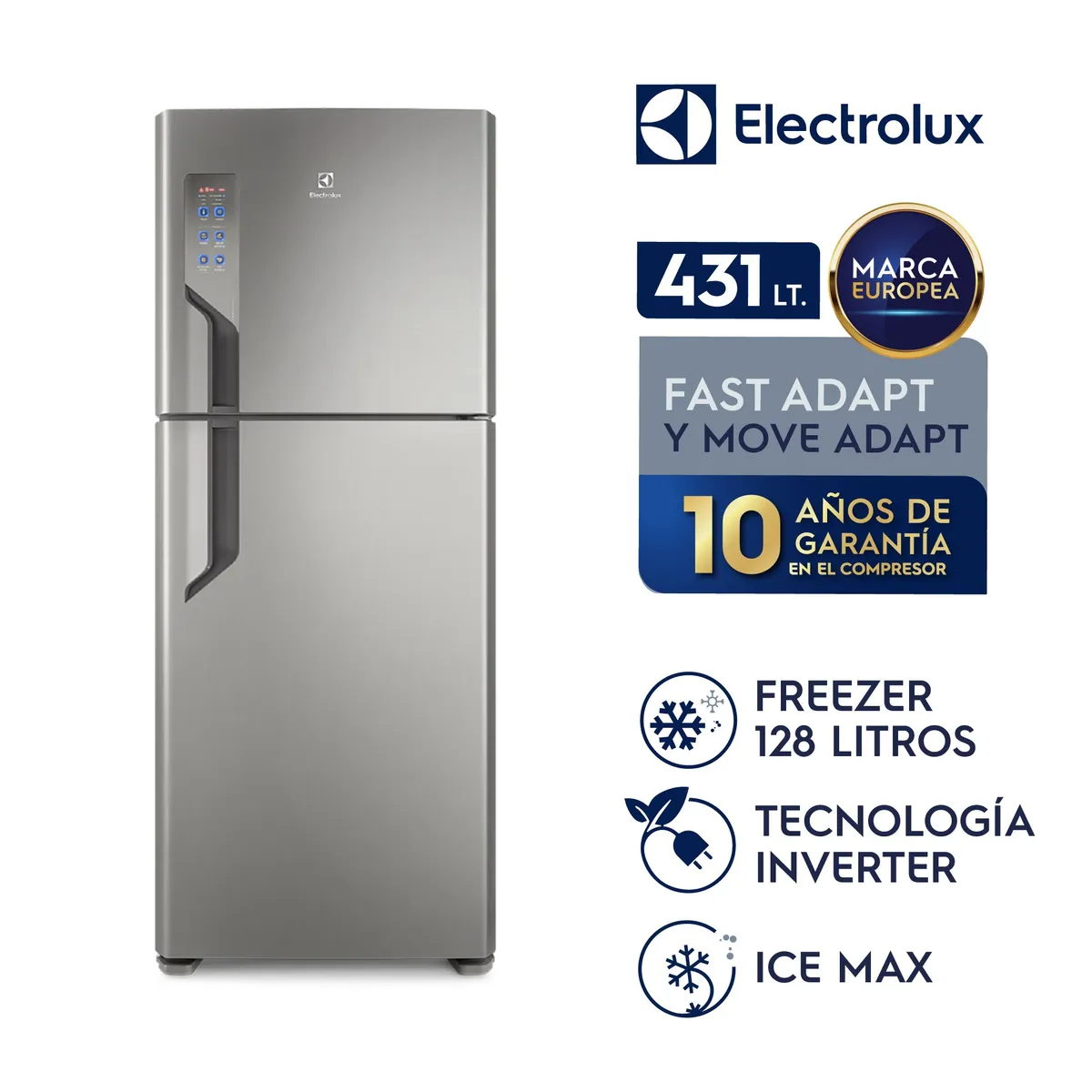 ELECTROLUX - Refrigeradora Electrolux Top Freezer Inverter 431L IT55S