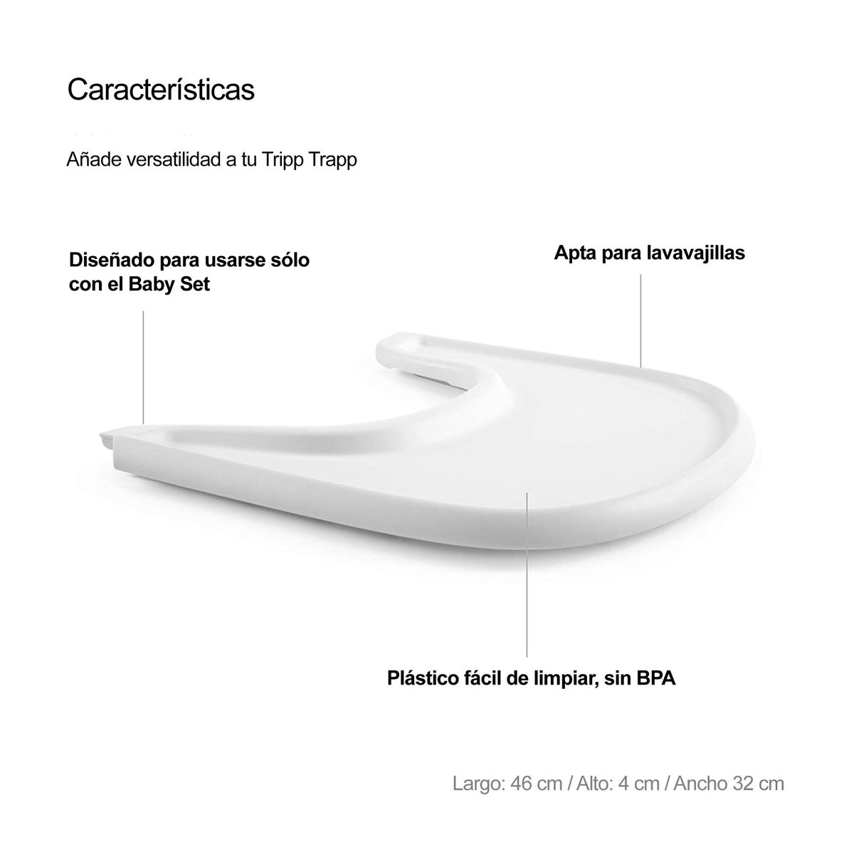 STOKKE - BANDEJA PARA SILLA STOKKE MODELO TRIPP TRAPP