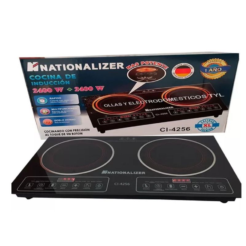 NATIONALIZER - Cocina Inducción De 2 Hornillas Multi Nationalizer