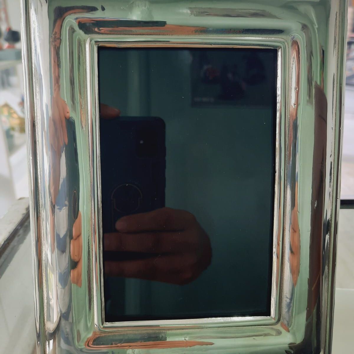 PERU - Decorativo Adorno Marco o cuadro liso PLat. ley 950 para foto de 13x18