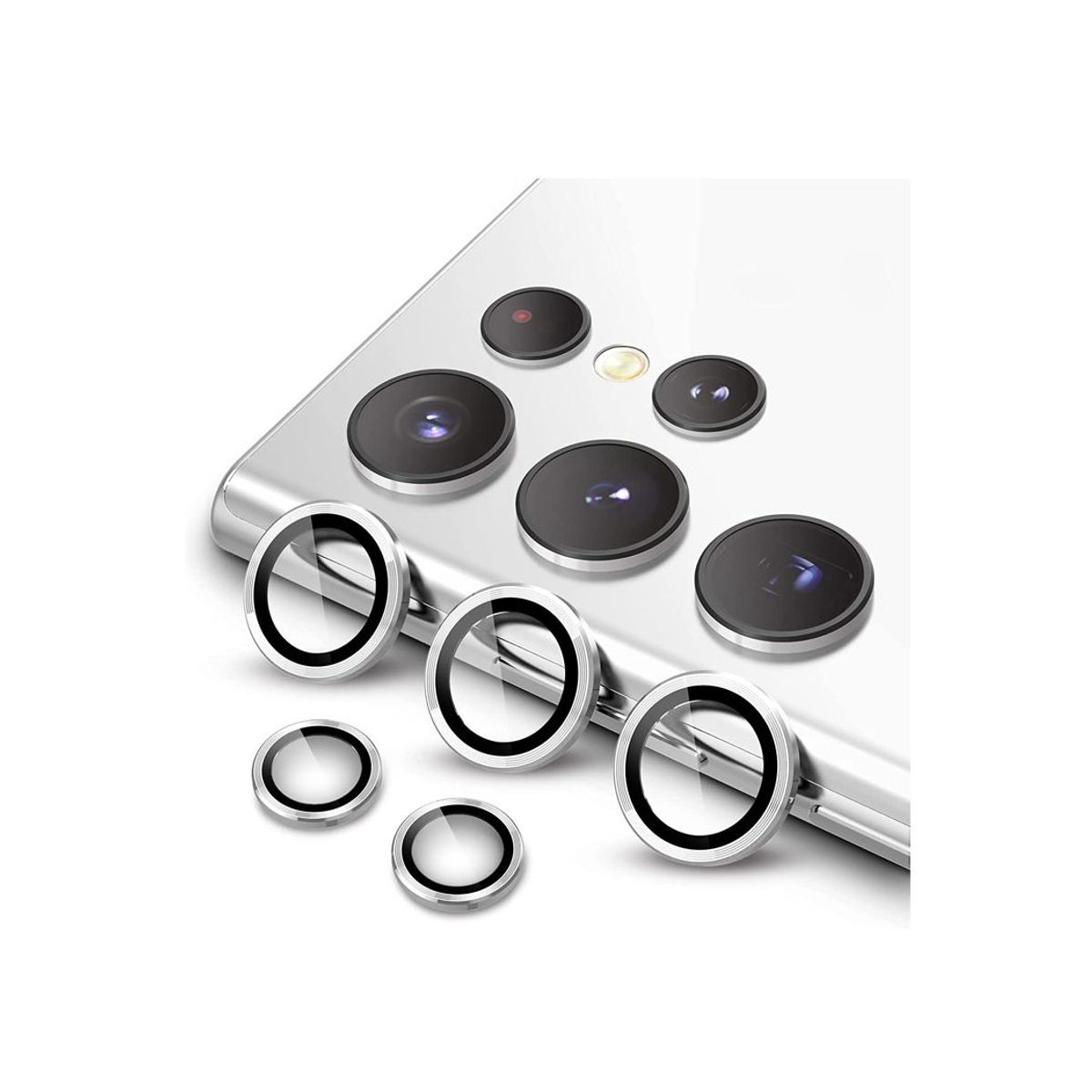 GENERICO - Protector de Lente para Samsung S23 Ultra Silver