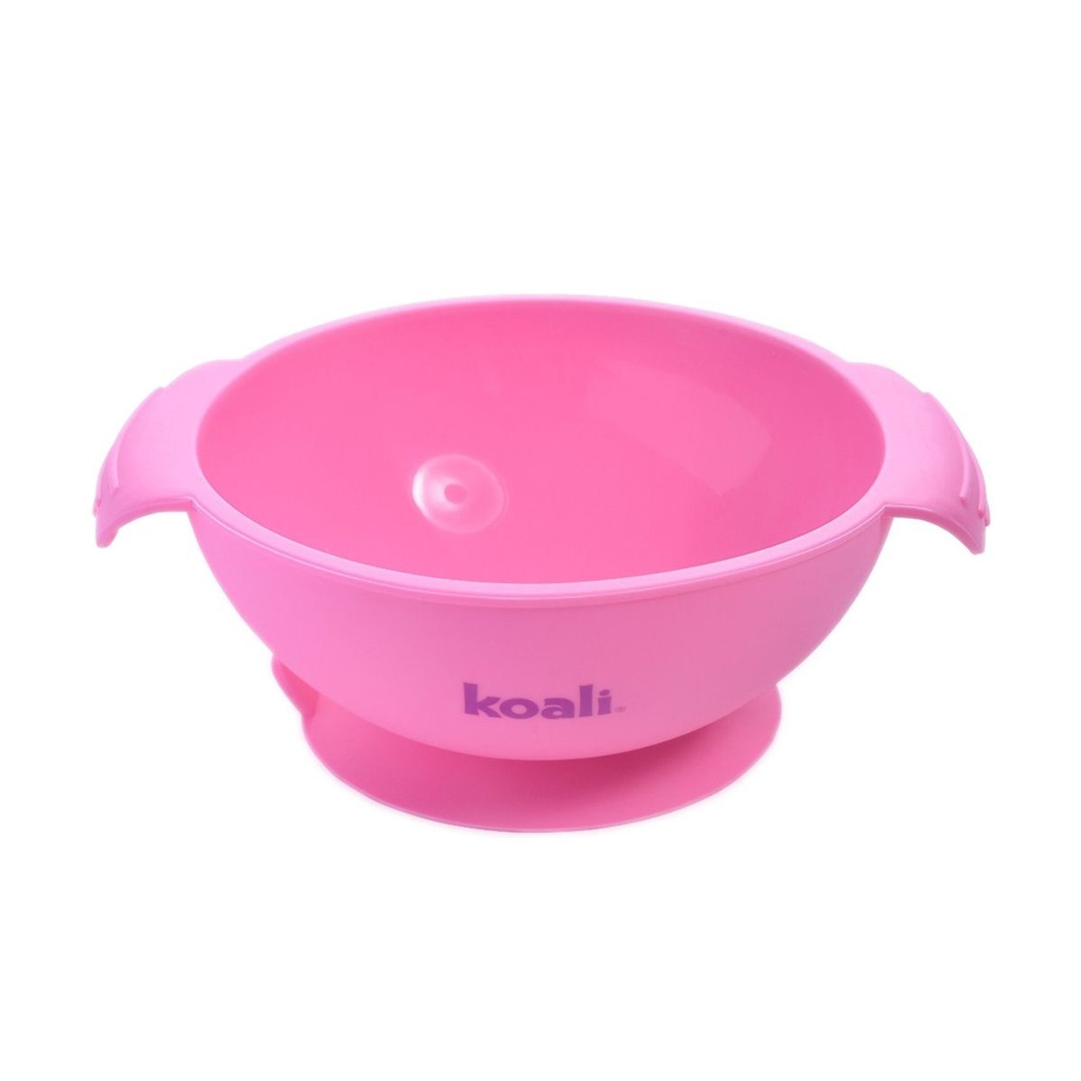 KOALI - Plato para Bebé de Silicona y Cuchara Rosado