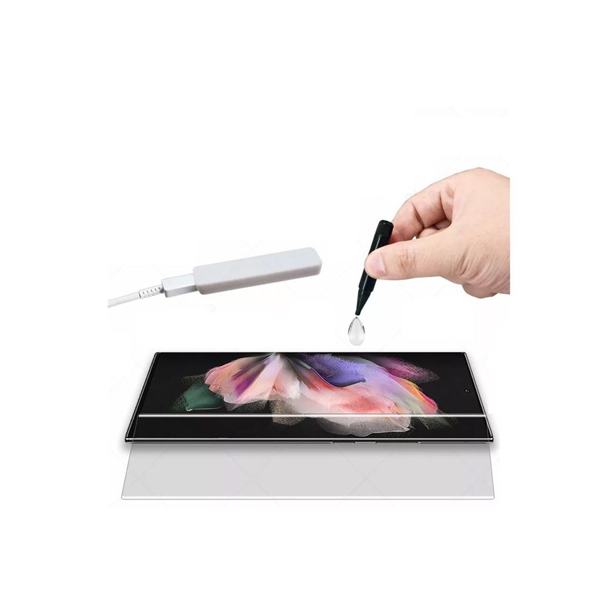 GENERICO - Vidrio Templado UV Samsung Galaxy S23 Ultra Transparente