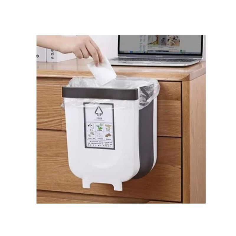 GENERICO - tacho de basura Plegable Blanco GRANDE y de Calidad