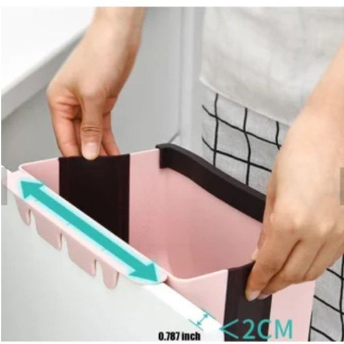 GENERICO - tacho de basura Plegable  GRANDE y de Calidad  ROSADO