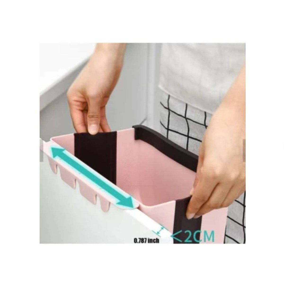 GENERICO - tacho de basura Plegable  GRANDE y de Calidad  ROSADO