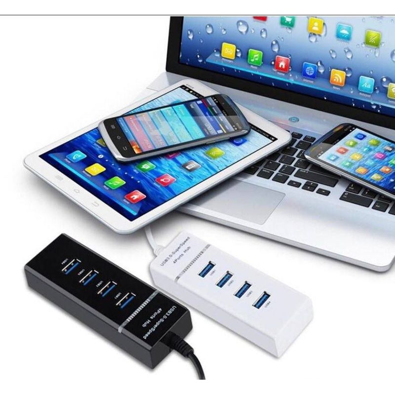 ANKAFA IMPORTACI?N - HUB USB 3.0 4 PUERTOS 5 GBps CABLE 30cm extensor alta velocidad