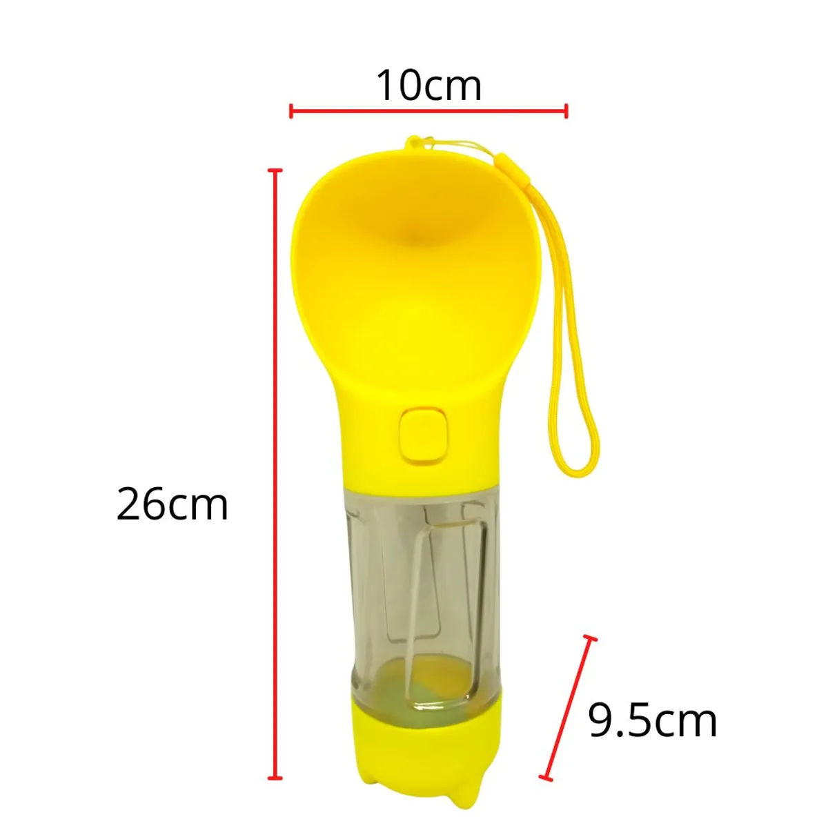 GENERICO - Bebedero Multifuncional Portátil Para Mascotas 3 En 1 Amarillo