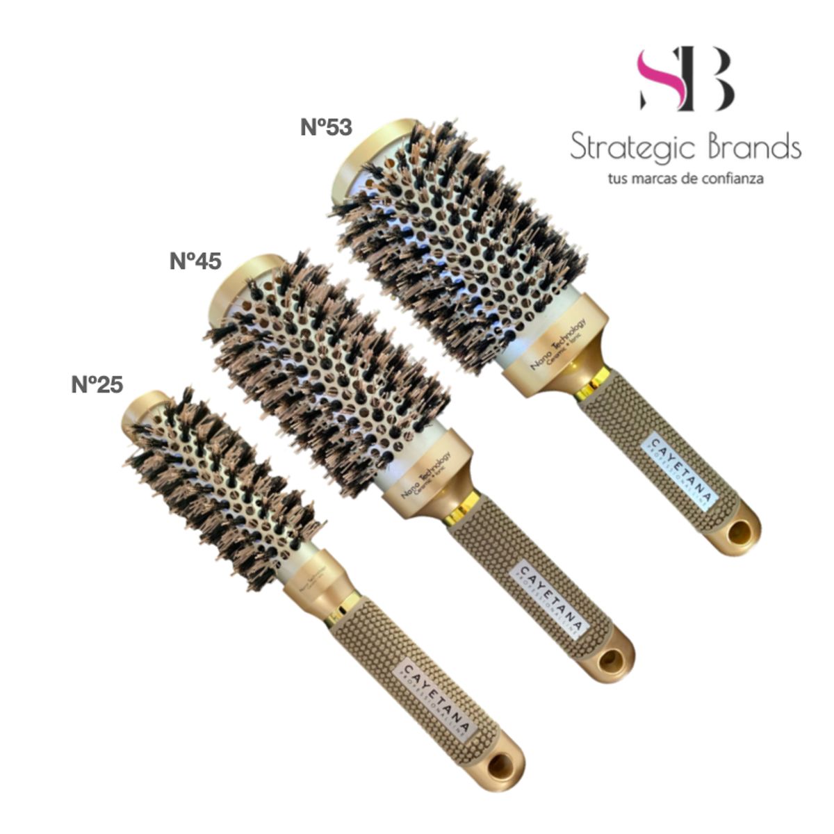 CAYETANA - Cepillo de Cabello Profesional Nano-Tech N53