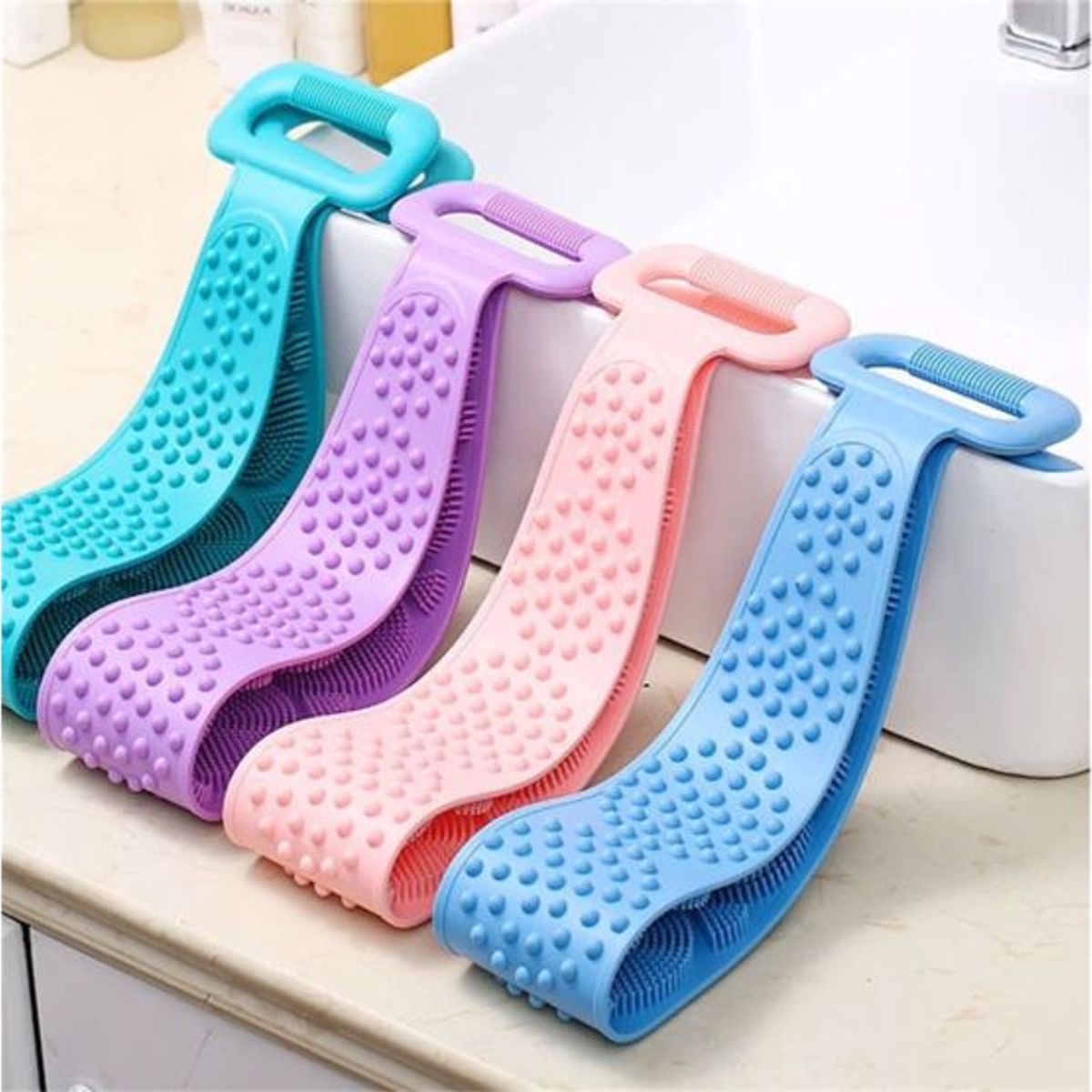 ANKAFA IMPORTACI?N - Cepillo Corporal Masajeador de Silicona para Baño Ducha