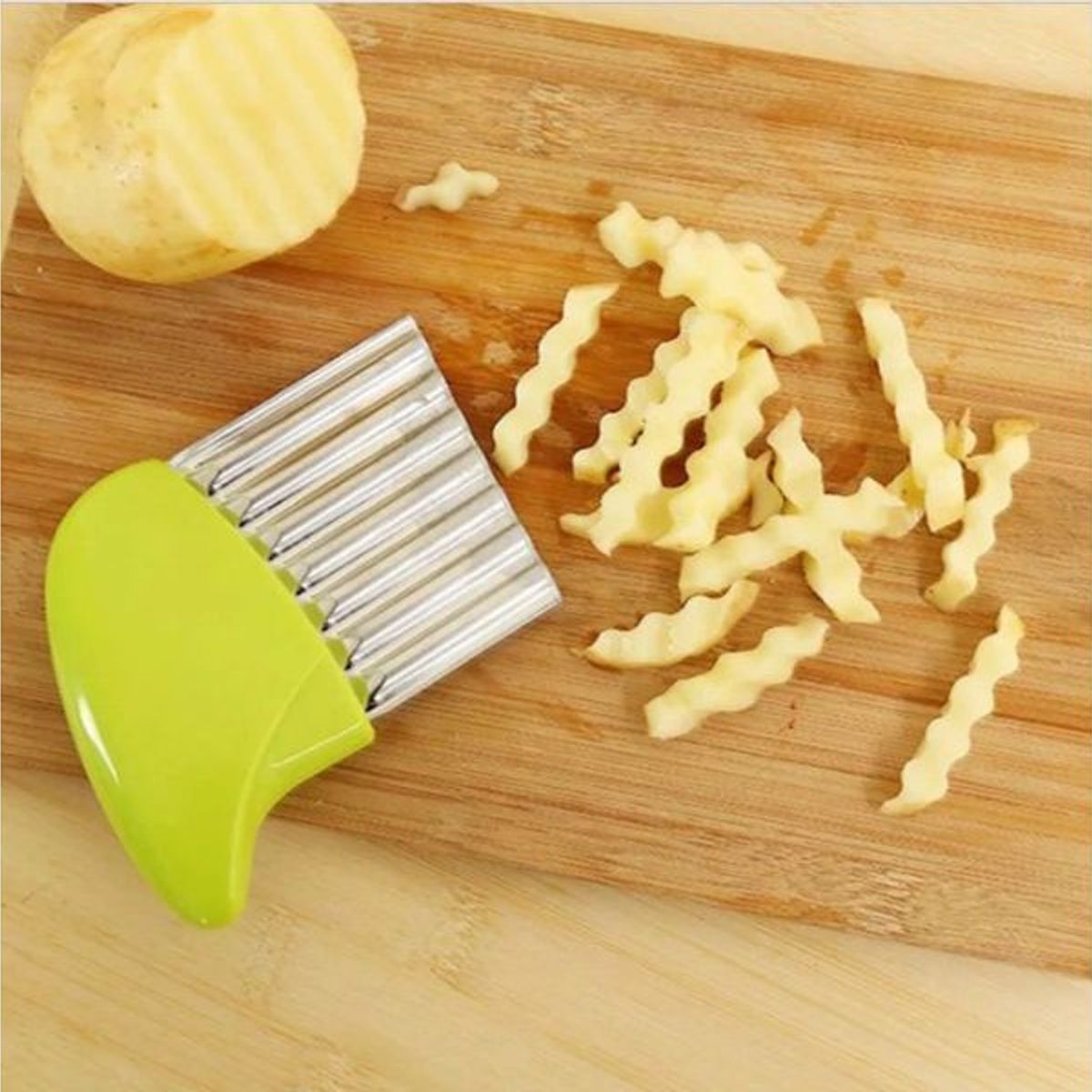 ANKAFA IMPORTACI?N - Cuchillo ondulado para papas fritas y vegetales de acero inoxidable