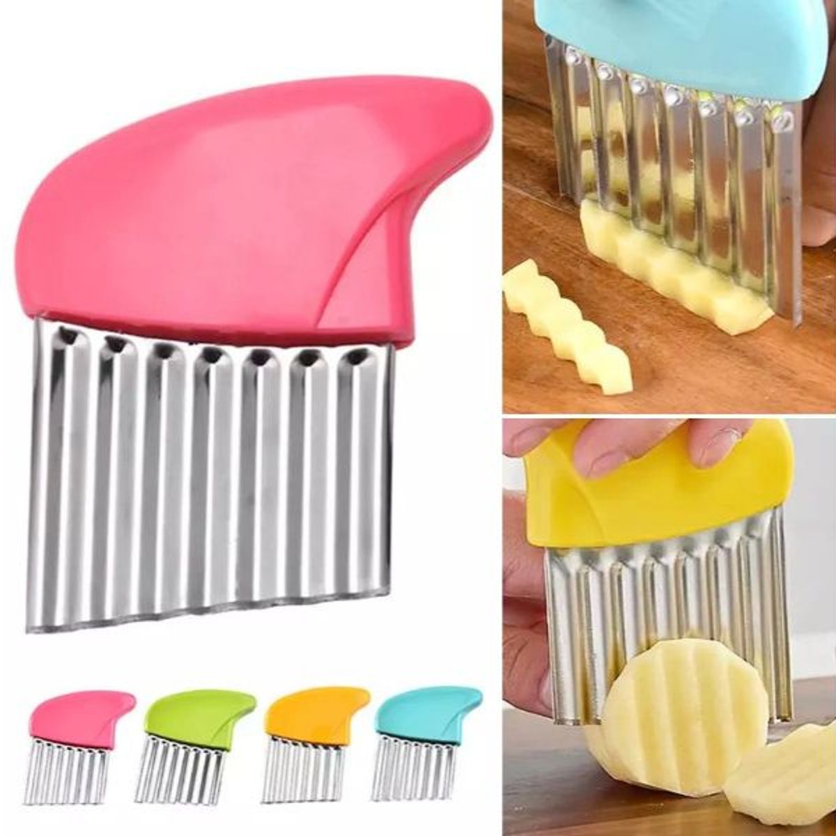 ANKAFA IMPORTACI?N - Cuchillo ondulado para papas fritas y vegetales de acero inoxidable