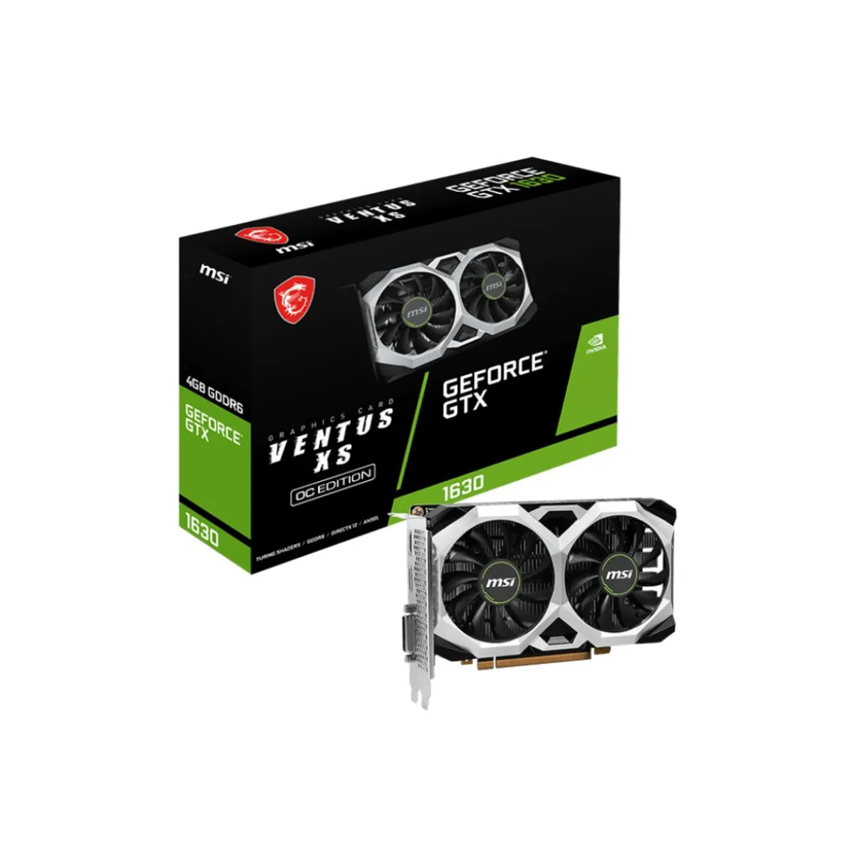 MSI - TARJETA DE VIDEO MSI GEFORCE GTX 1630 VENTUS XS 4G OC