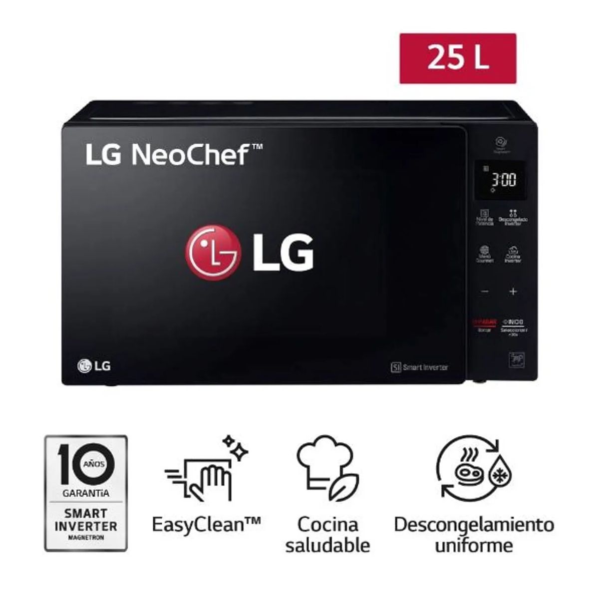 LG - Horno Microondas LG MS2536GIS 25L  - Negro
