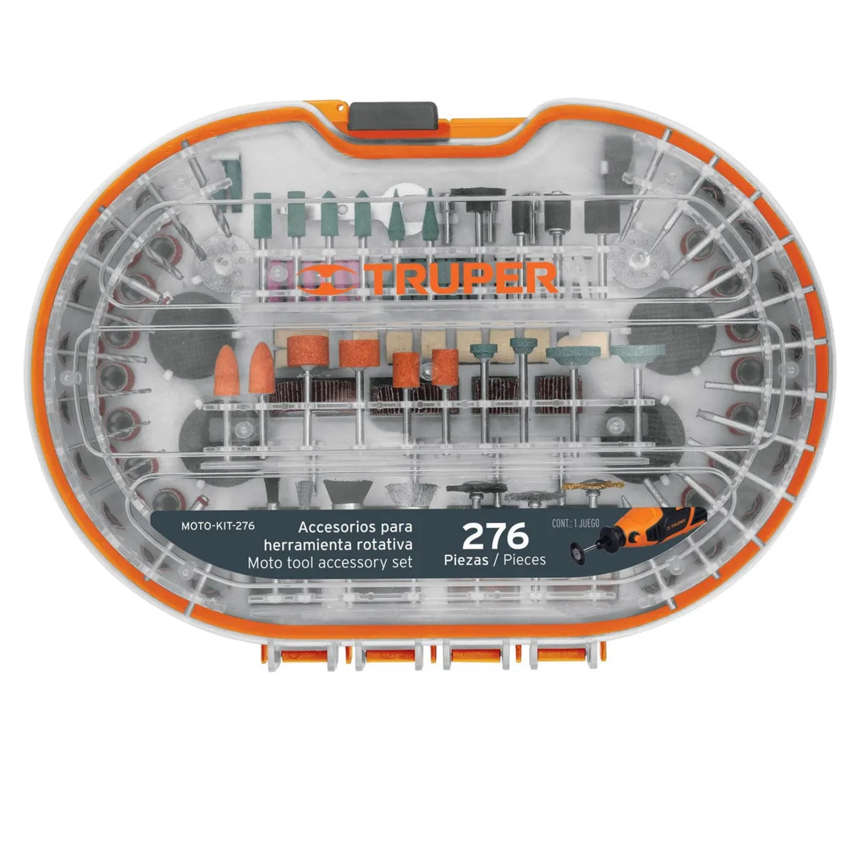 TRUPER - Accesorios herramienta multipropósito rotativa 276 Piezas
