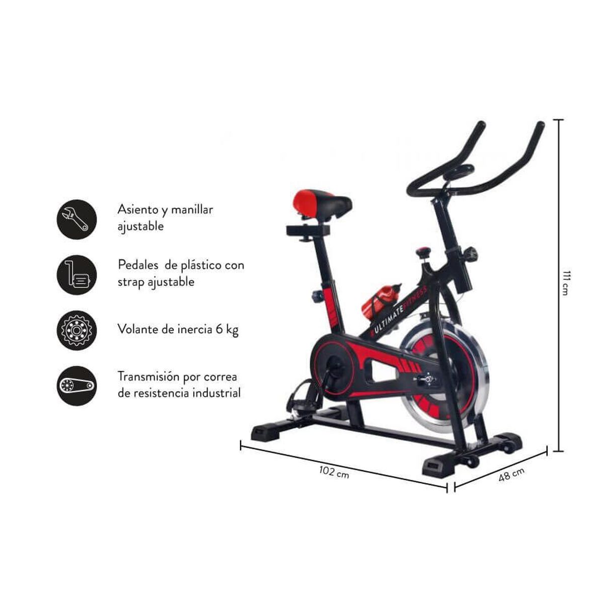 ULTIMATE FITNESS - Bicicleta Estática De Spinning Z50 Pro..