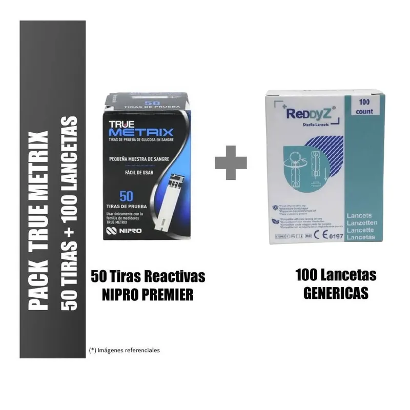 GENERICO - PACK TRUE METRIX: 50 TIRAS Y 100 LANCETAS