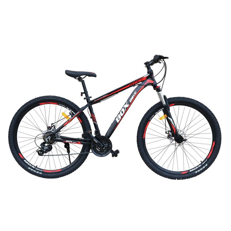 BOX BIKE - Bicicleta Box de Aluminio Aro 29 -  Negra con Rojo