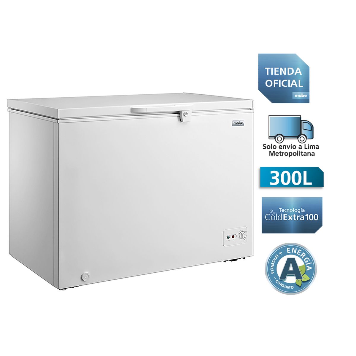 MABE - Congeladora Horizontal 290 Ltrs Blanco Mabe CHM300PB2