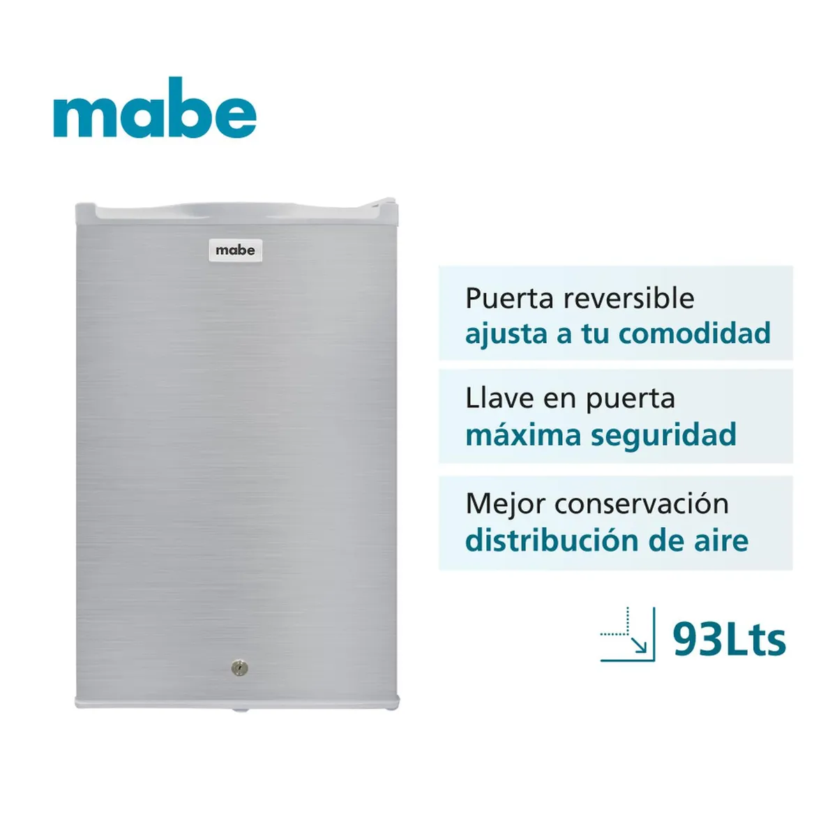 MABE - Frigobar Convencional 93lts Inox Mabe RMF04PRX0