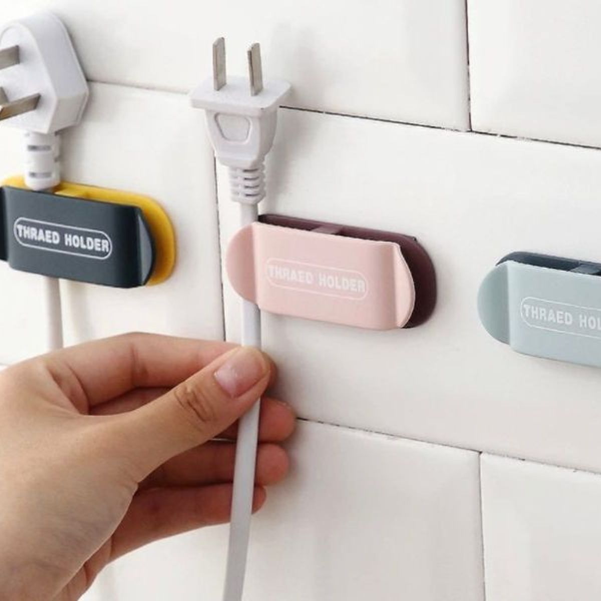 ANKAFA IMPORTACI?N - Organizador De Cables Clips Soporte De Enchufe x 4 piezas