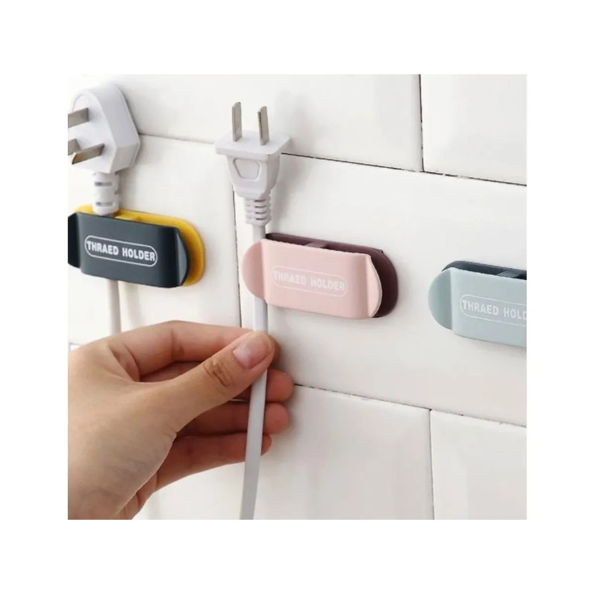 ANKAFA IMPORTACI?N - Organizador De Cables Clips Soporte De Enchufe x 4 piezas