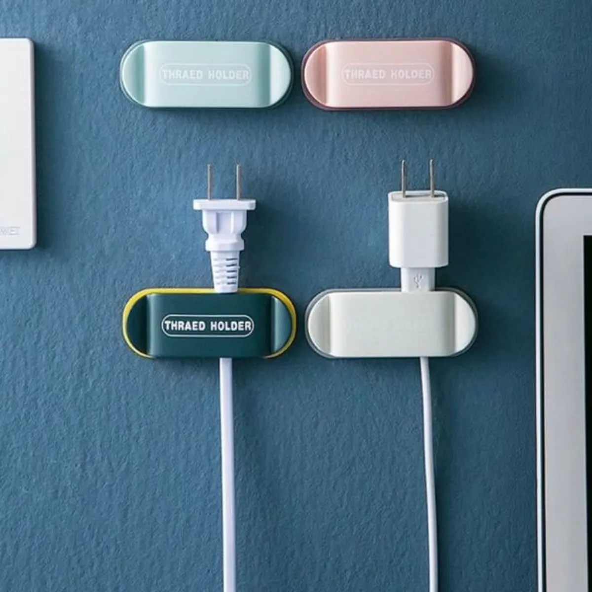 ANKAFA IMPORTACI?N - Organizador De Cables Clips Soporte De Enchufe x 4 piezas